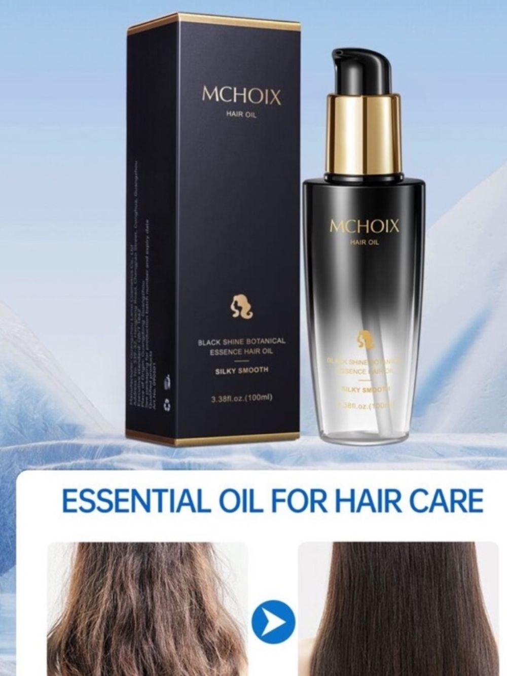 MCHOIX NWT Asian Beauty Botanical Hair Oil 100ml Hair Serum Smooth Frizz Control